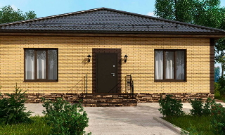 Проекты одноэтажных домов из кирпича | Строй-Рхн - Архангельск от 3651 рублей